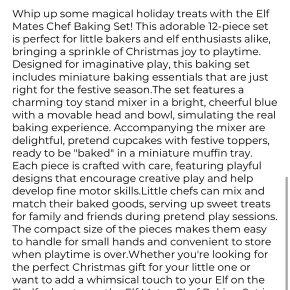 Elf On The Shelf Baking Set - Picture 12 of 16